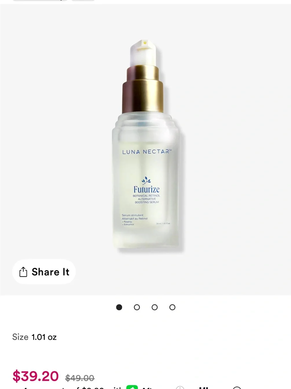 Luna Nectar Futurize Botanical Retinol Boosting Serum - NEW